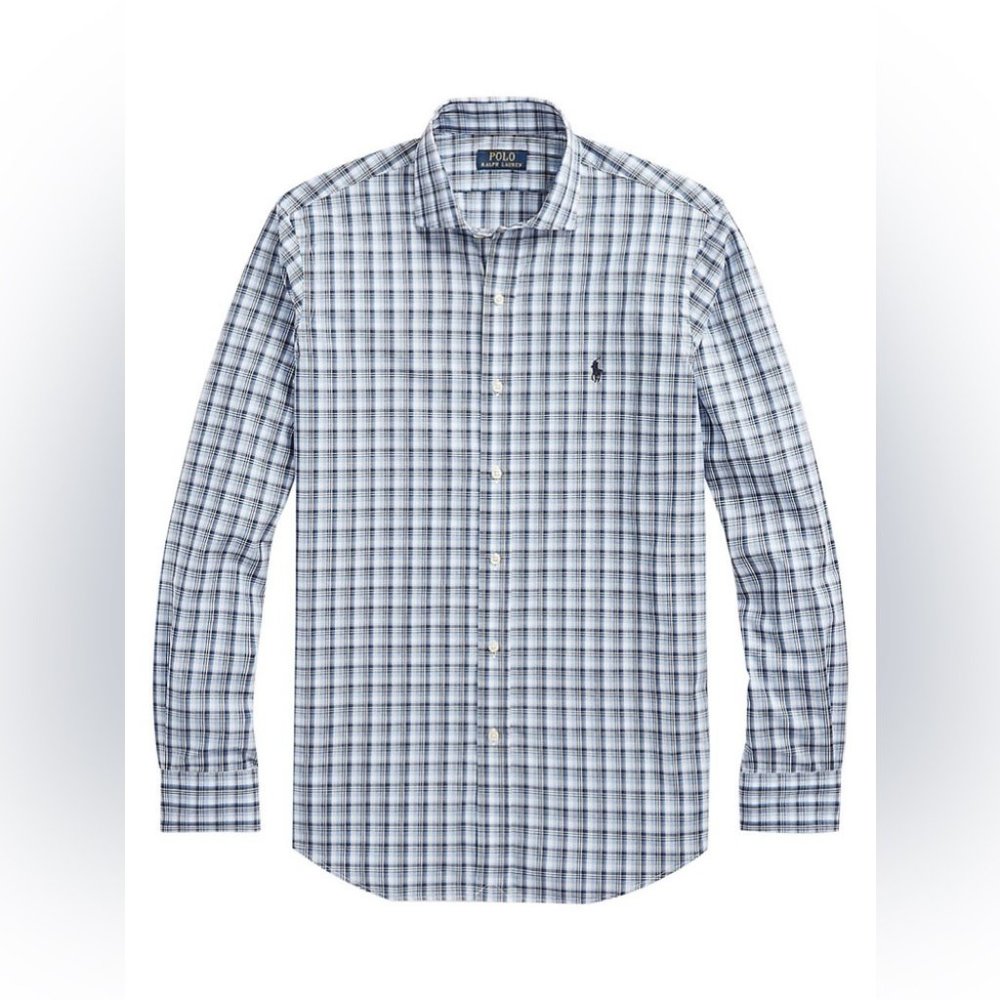 NWT Polo Ralph Lauren Classic-Fit Plaid Poplin Shirt - Size L
